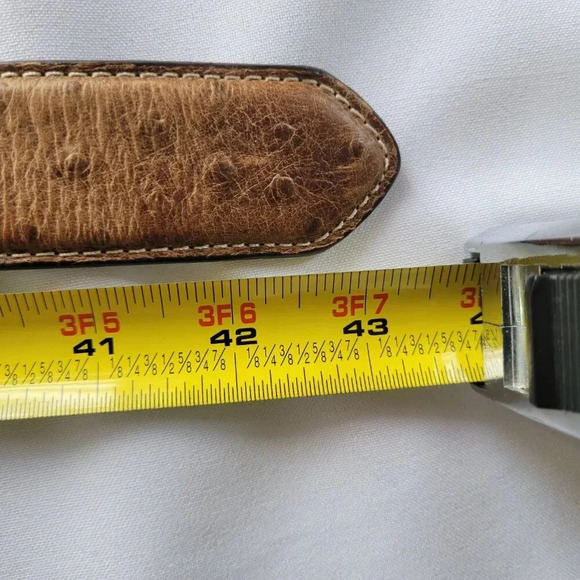 Western Style SILVER CROSS Men’s Genuine Leather Belt - Picture 11 of 14